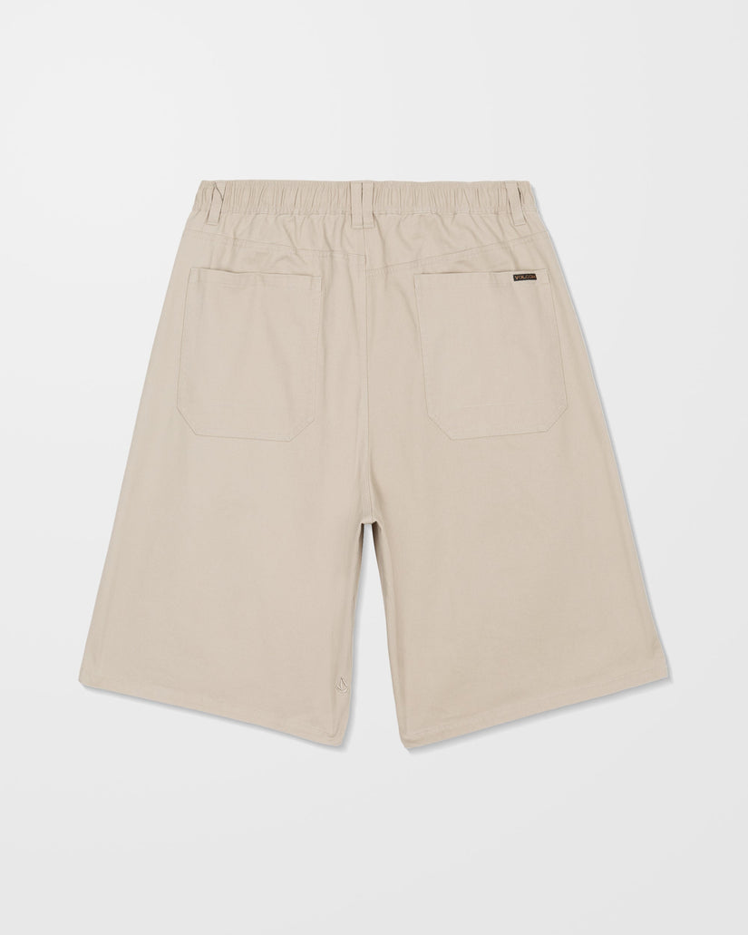 Pantalón corto chino con cintura elástica Chillow Pleat 24" - Light Khaki