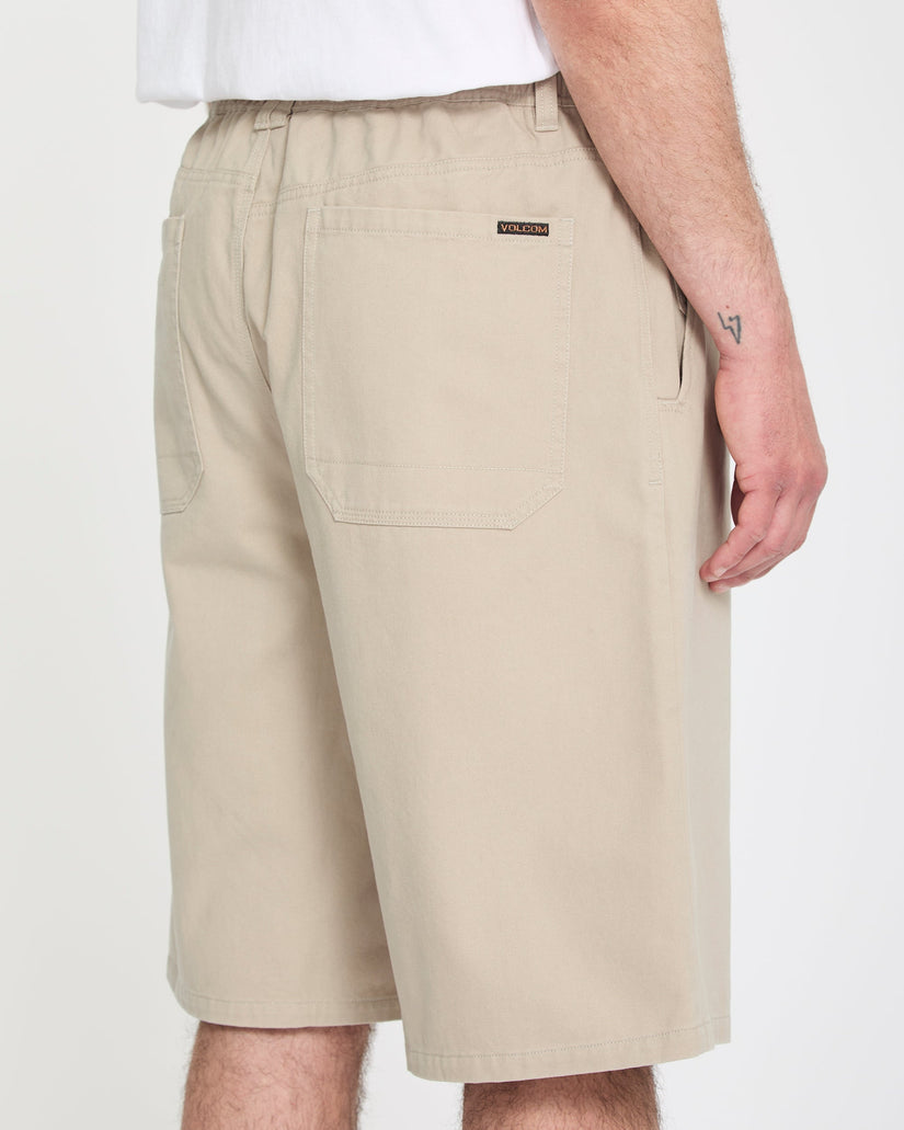 Pantalón corto chino con cintura elástica Chillow Pleat 24" - Light Khaki