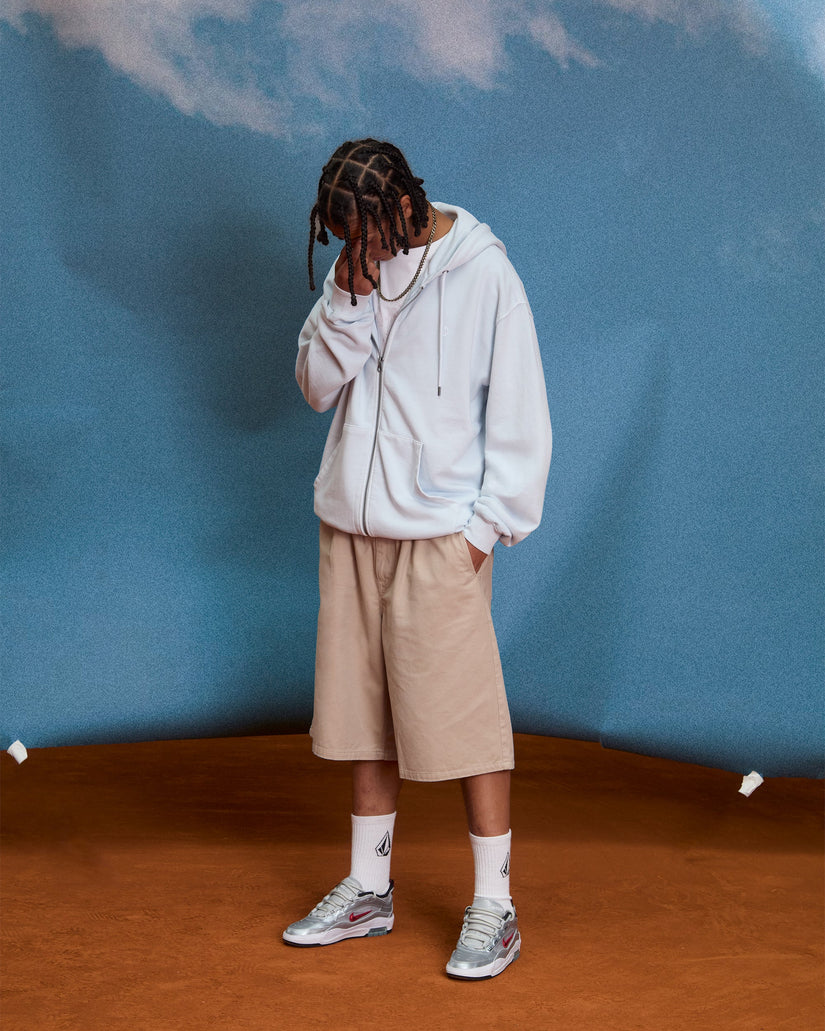 Pantalón corto chino con cintura elástica Chillow Pleat 24" - Light Khaki