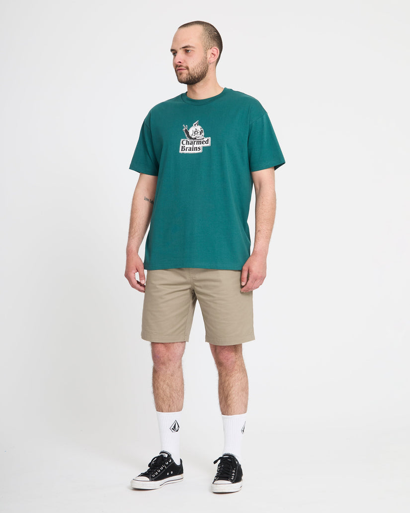 Pantalón corto con cintura elástica Frickin II 19" - Khaki