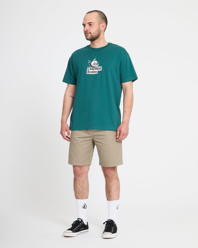 Pantalón corto con cintura elástica Frickin II 19" - Khaki