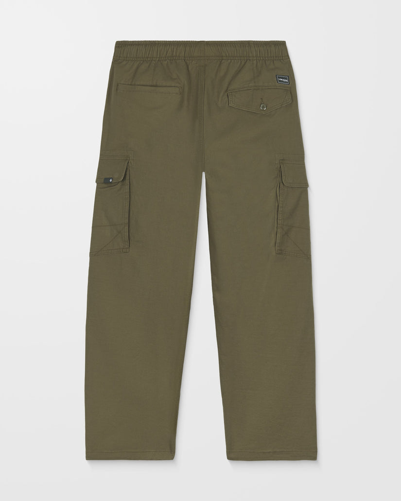 Pantalón cargo con cintura elástica Billow Tapered - Sage Leaf