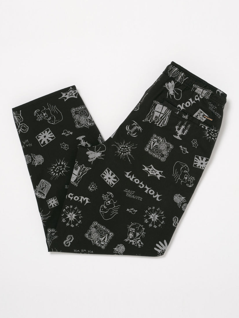 Pantalón con Cintura Elástica Keutchi - Black