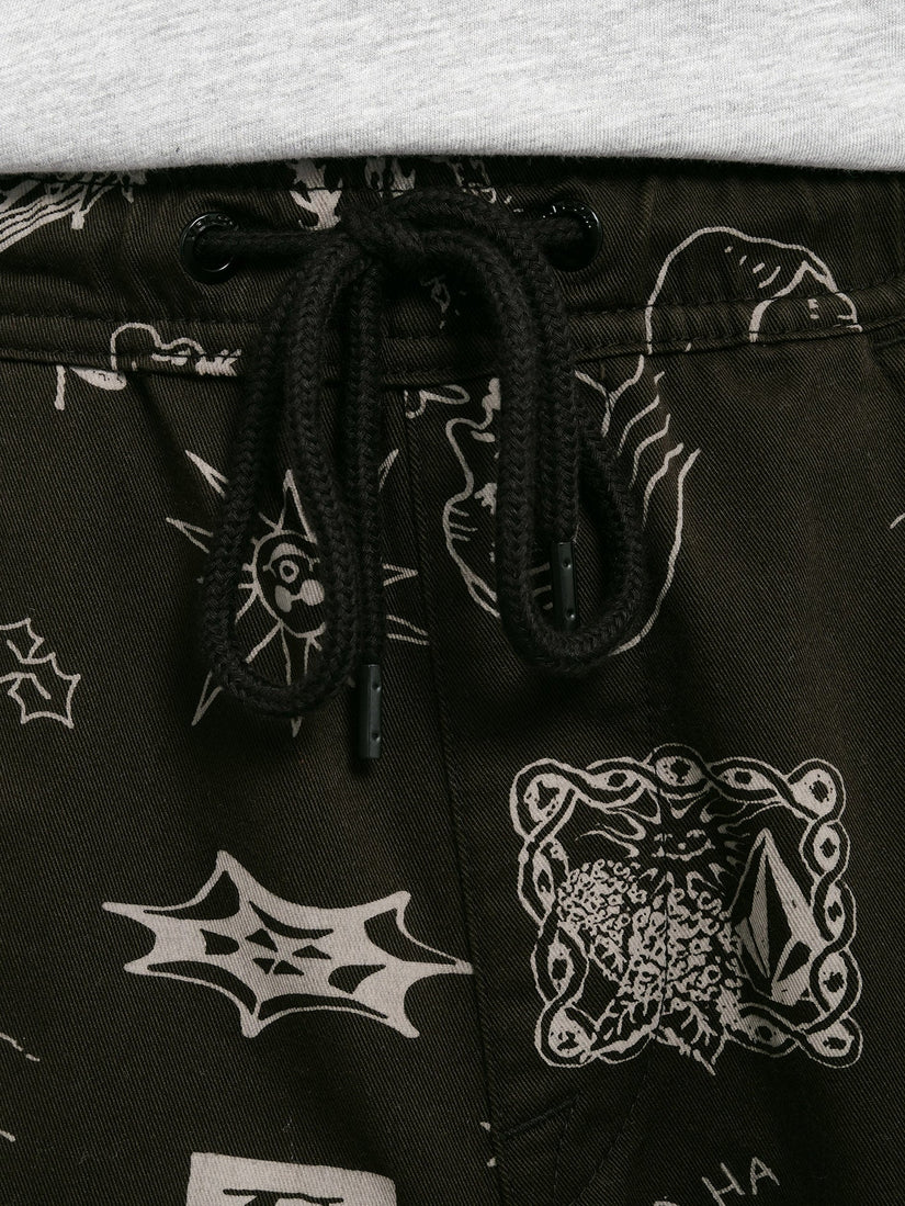 Pantalón con Cintura Elástica Keutchi - Black