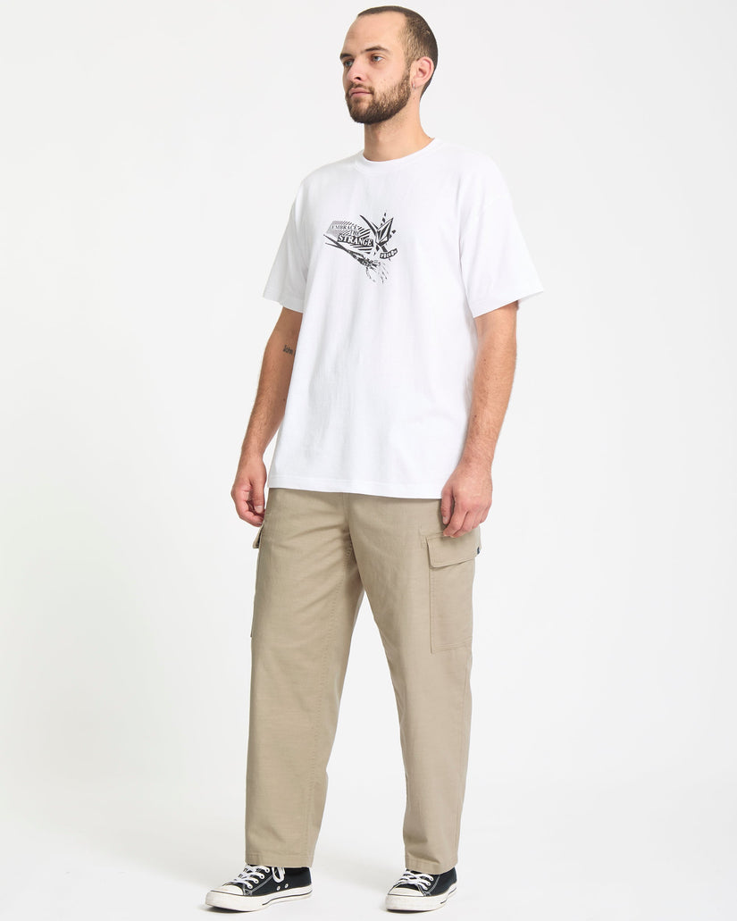 Pantalón Cargo Con Cintura Elástica Billow Tapered - Khaki