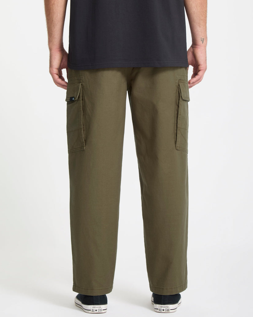 Pantalón Cargo Con Cintura Elástica Billow Tapered - Sage Leaf