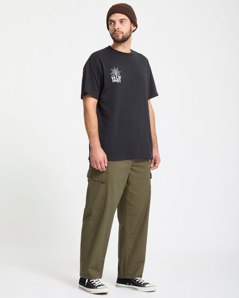 Pantalón Cargo Con Cintura Elástica Billow Tapered - Sage Leaf