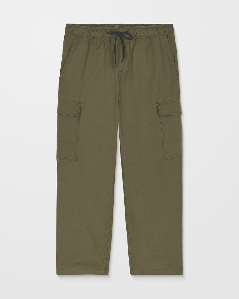 Pantalón Cargo Con Cintura Elástica Billow Tapered - Sage Leaf