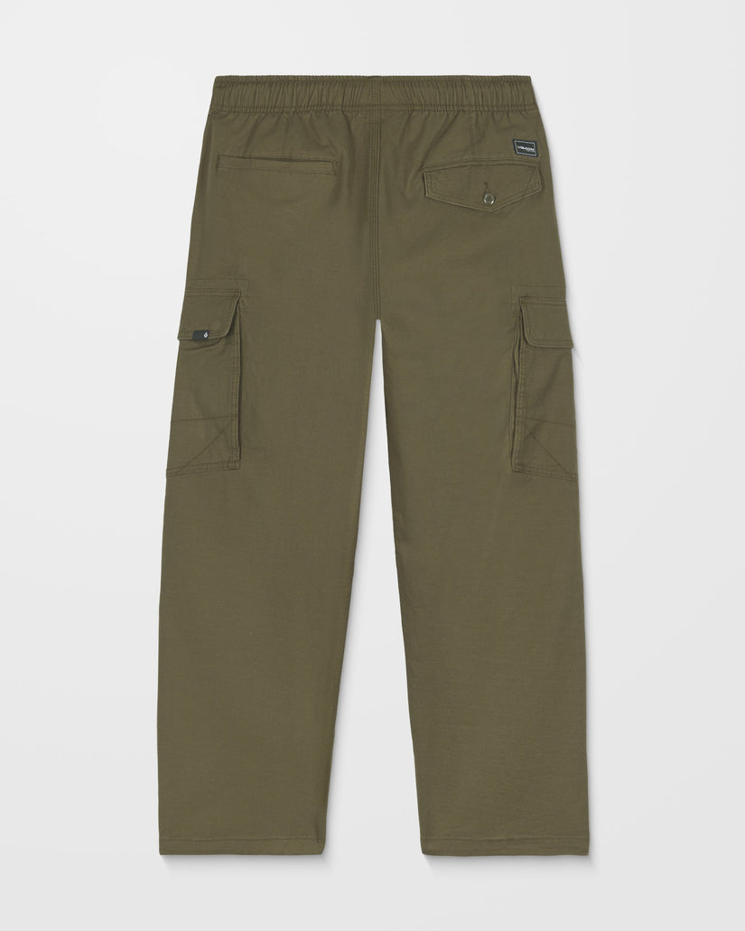 Pantalón Cargo Con Cintura Elástica Billow Tapered - Sage Leaf