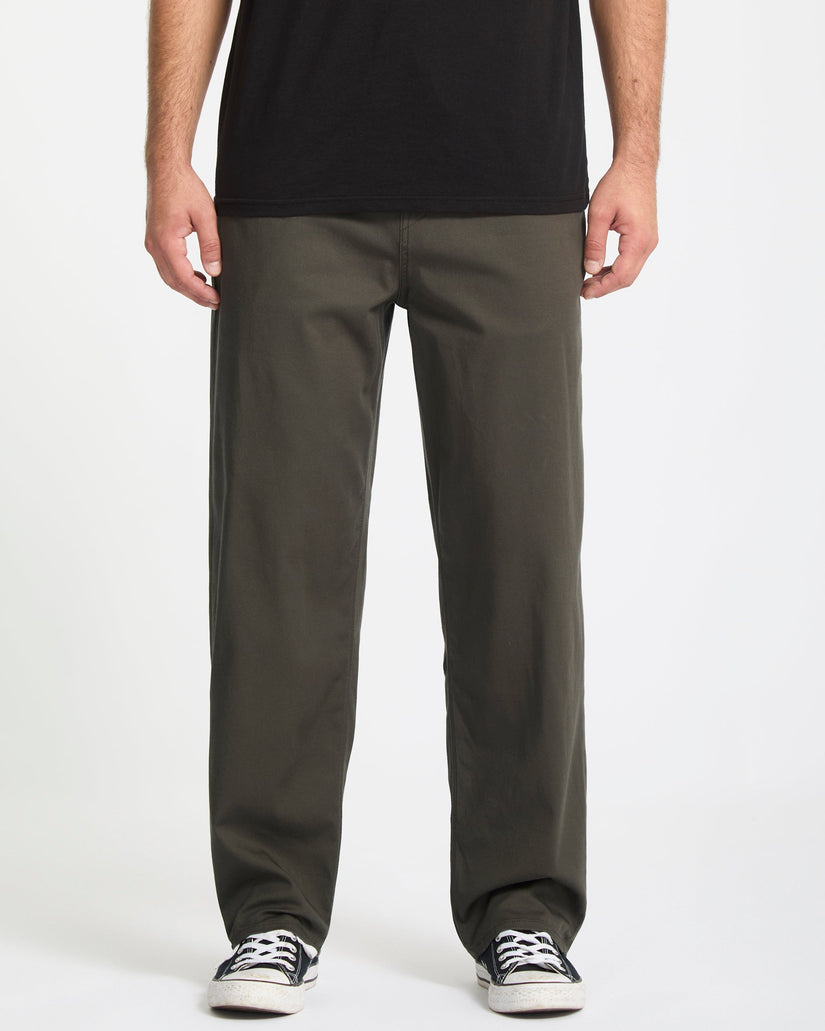 Pantalón Con Cintura Elástica Freazy Loose - Rinsed Black