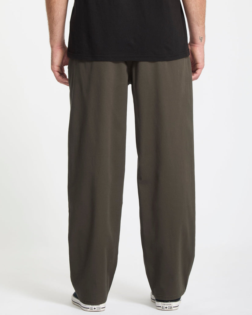 Pantalón Con Cintura Elástica Freazy Loose - Rinsed Black