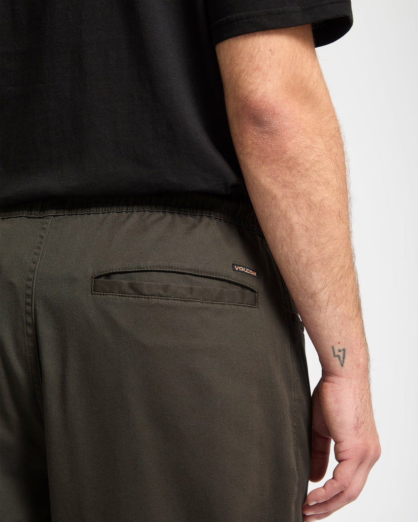 Pantalón Con Cintura Elástica Freazy Loose - Rinsed Black