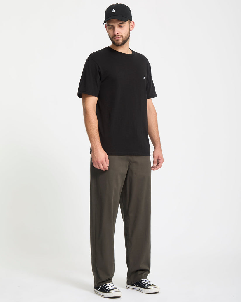 Pantalón Con Cintura Elástica Freazy Loose - Rinsed Black