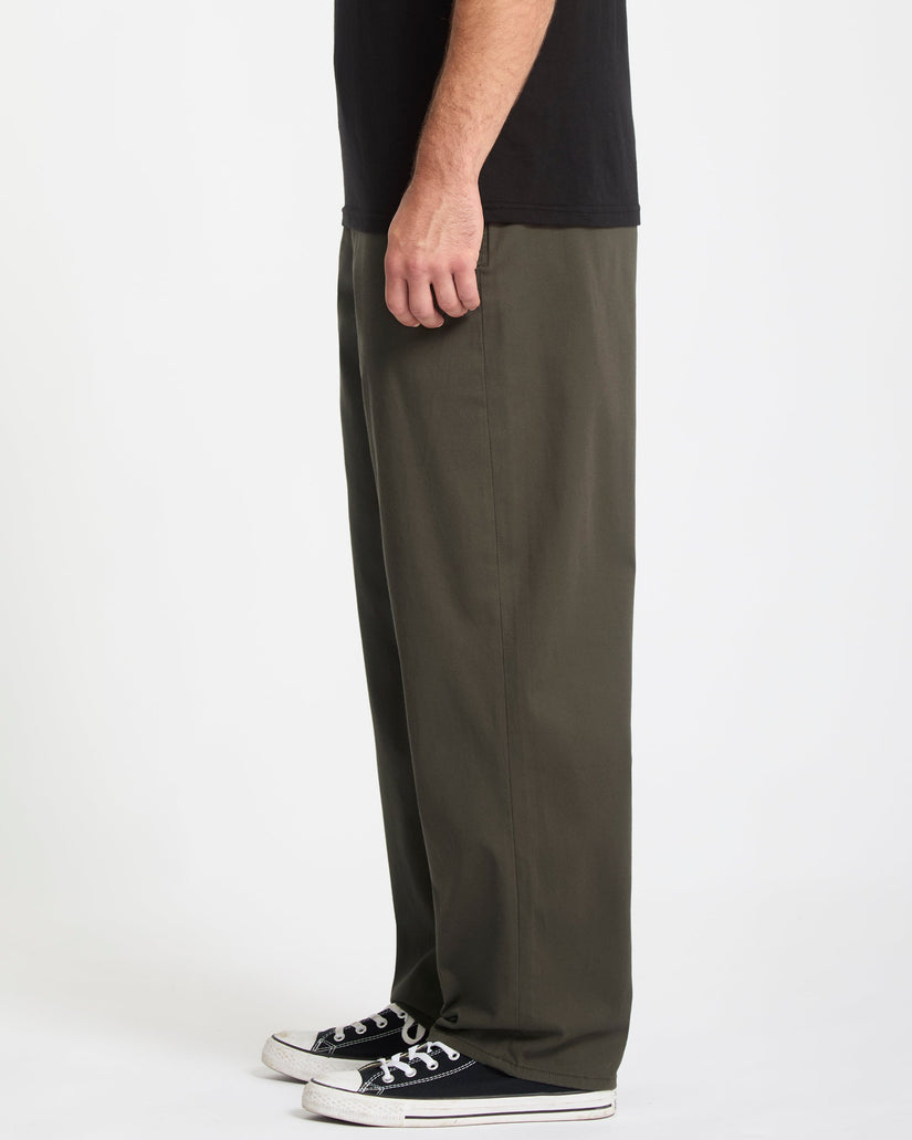 Pantalón Con Cintura Elástica Freazy Loose - Rinsed Black