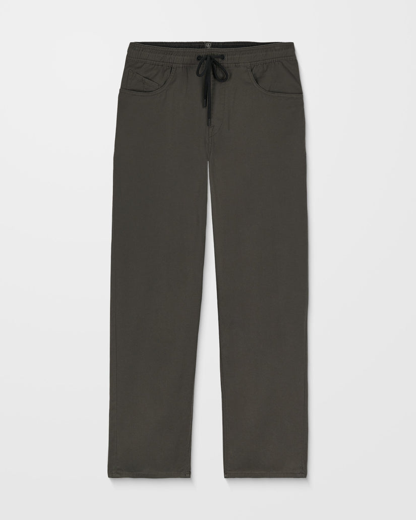 Pantalón Con Cintura Elástica Freazy Loose - Rinsed Black