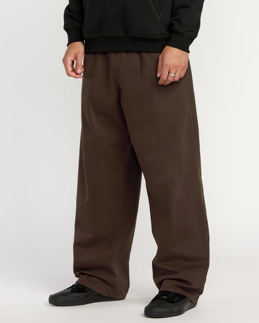 Pantalón Con Cintura Elástica Chillow Pleat - Cacao