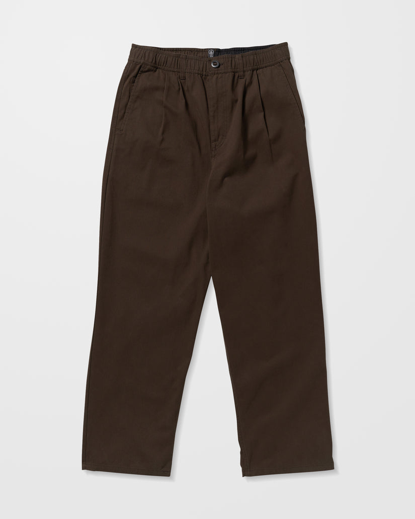 Pantalón Con Cintura Elástica Chillow Pleat - Cacao