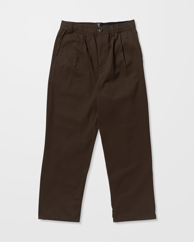 Pantalón Con Cintura Elástica Chillow Pleat - Cacao