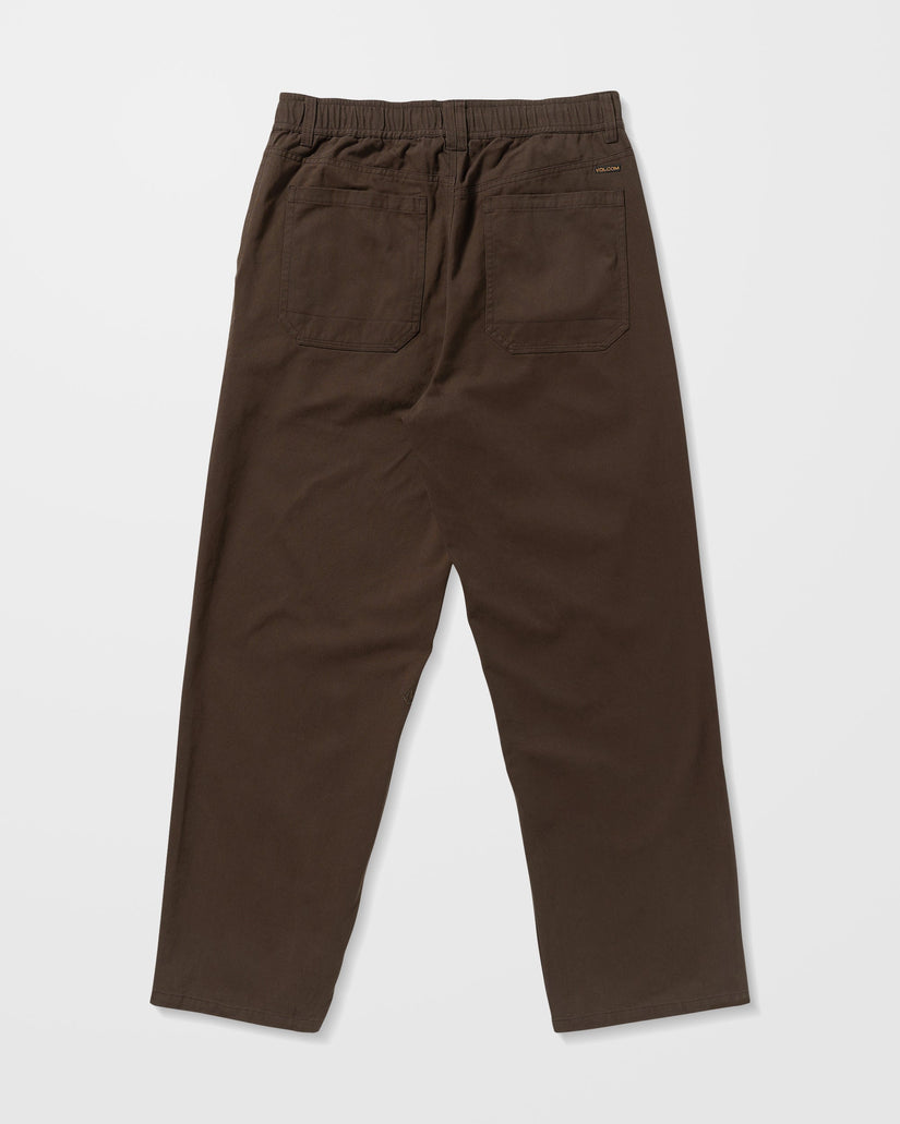 Pantalón Con Cintura Elástica Chillow Pleat - Cacao
