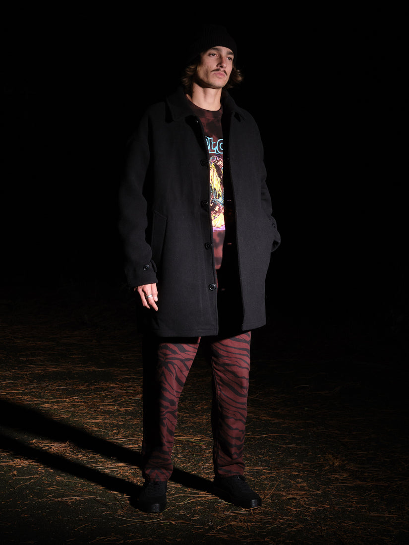 Abrigo Floyder Peacoat - BLACK