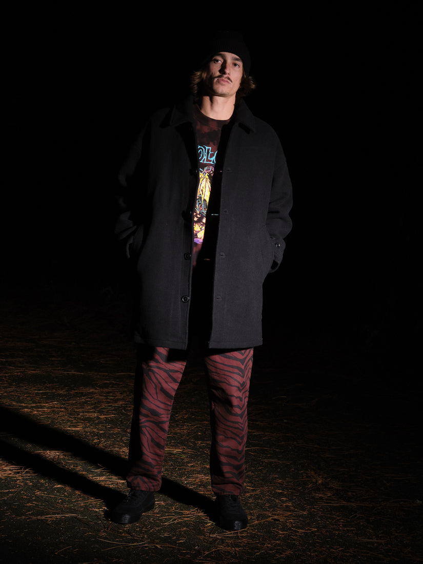 Abrigo Floyder Peacoat - BLACK