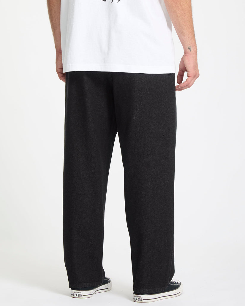 Pantalón Vaquero Con Cintura Elástica Freazy Loose - Black Wash