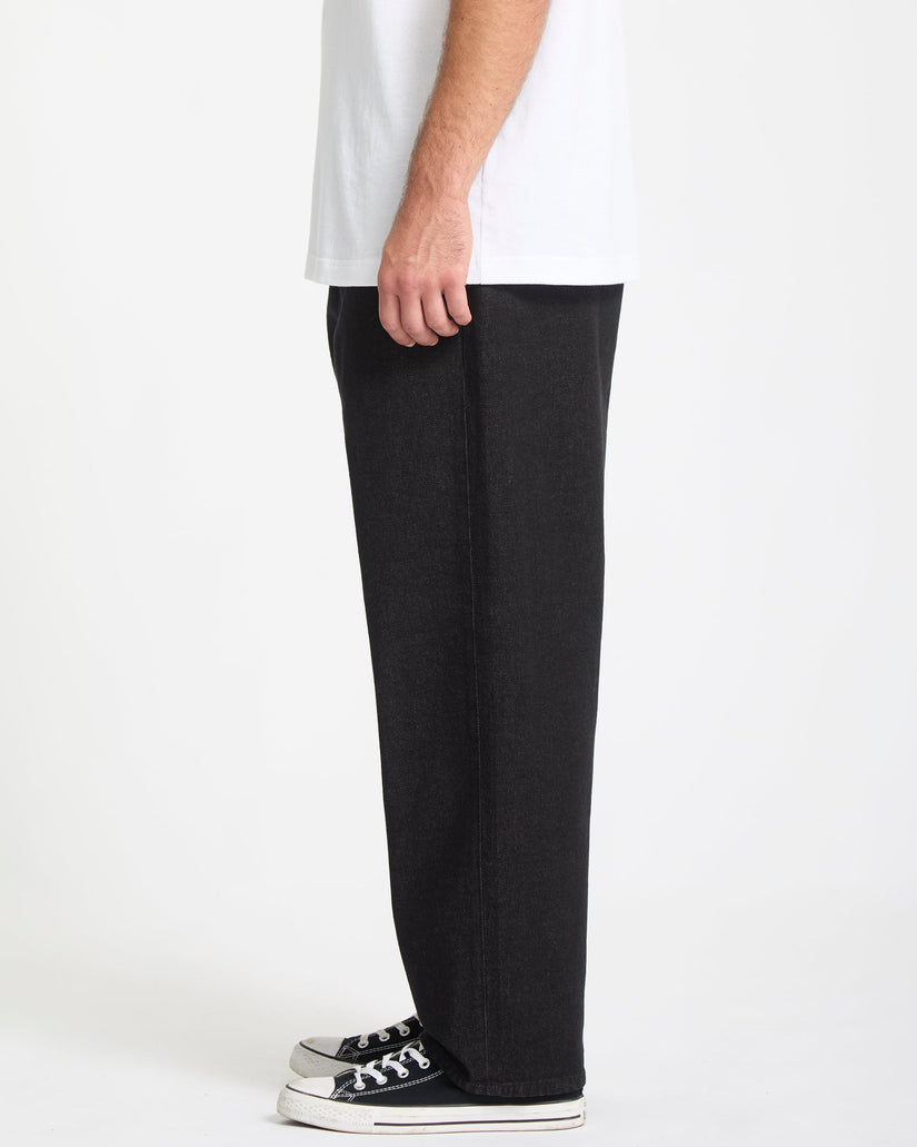 Pantalón Vaquero Con Cintura Elástica Freazy Loose - Black Wash