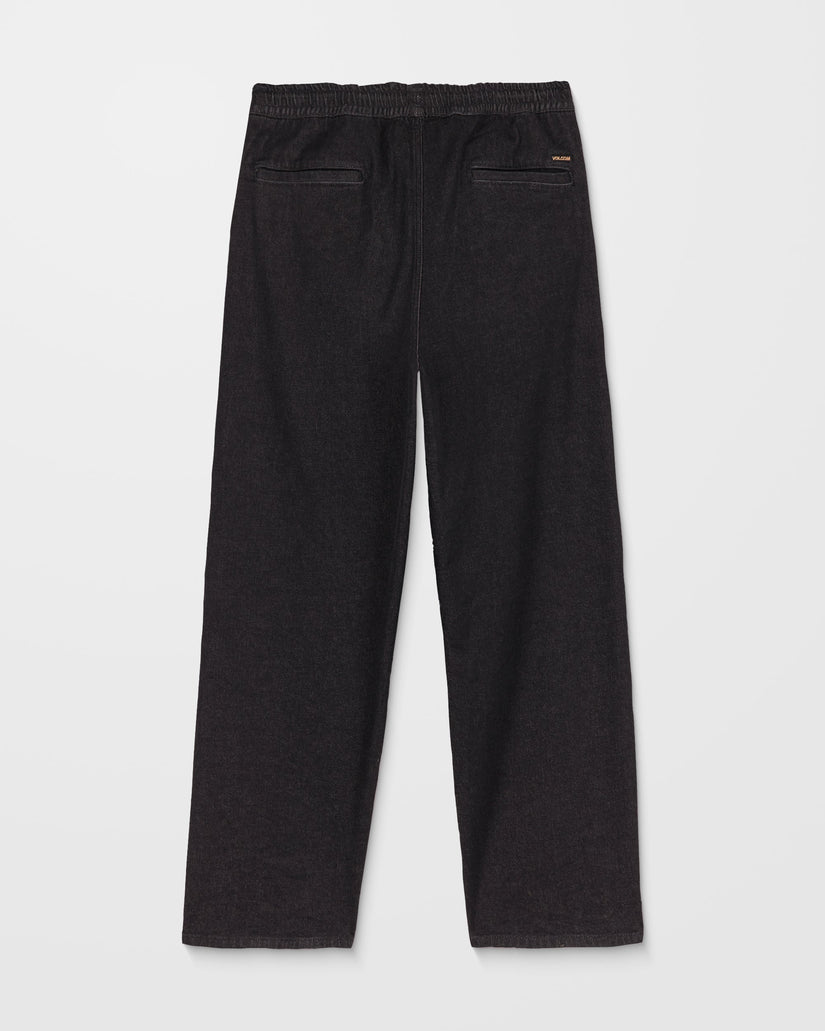 Pantalón Vaquero Con Cintura Elástica Freazy Loose - Black Wash