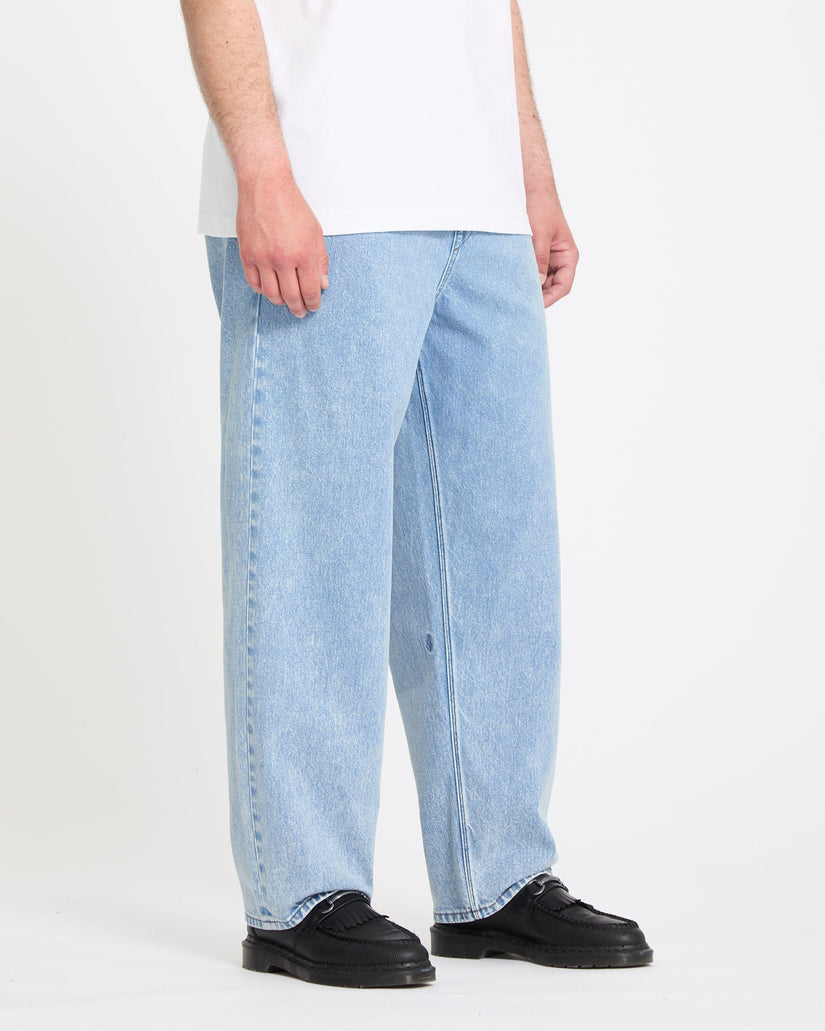 Pantalón vaquero con cintura elástica Freazy Loose - Pale Aqua