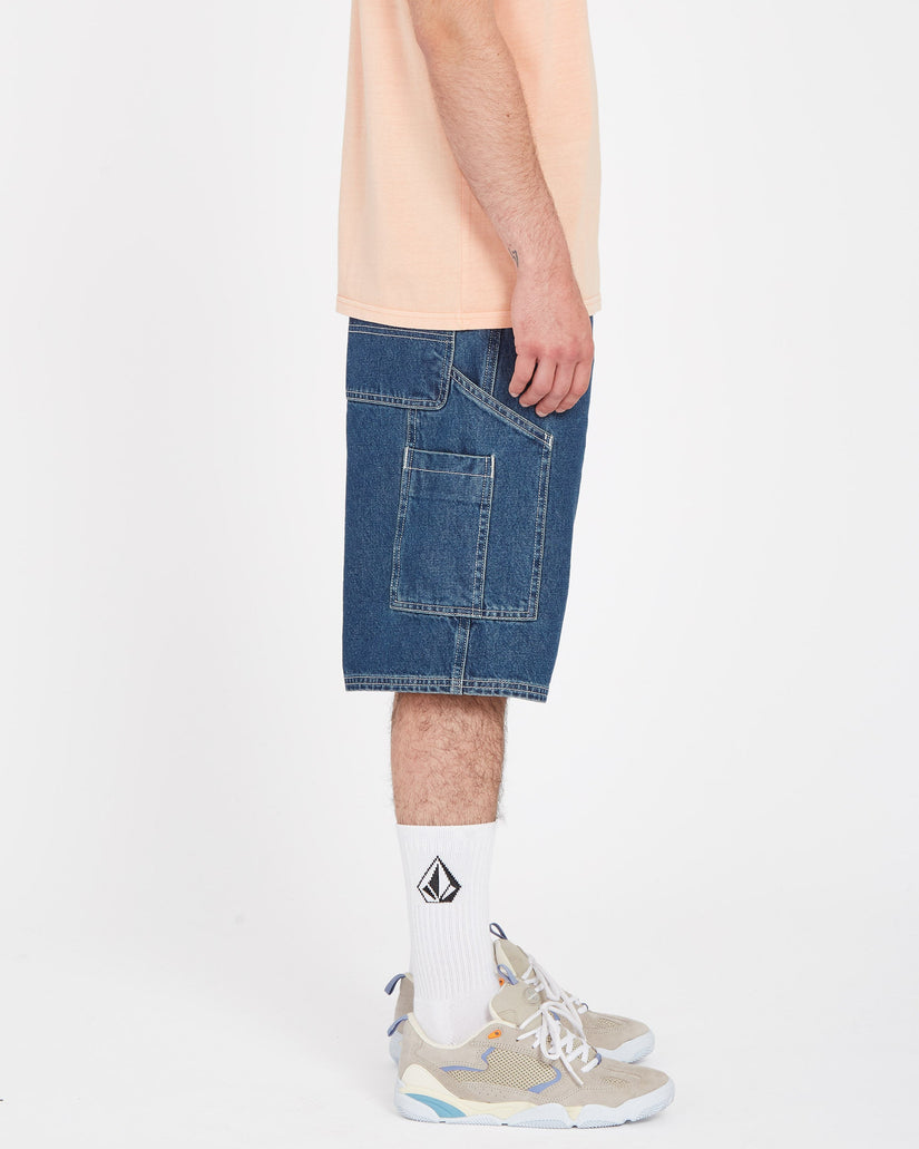 Pantalón corto vaquero Labored Denim Utility - INDIGO RIDGE WASH