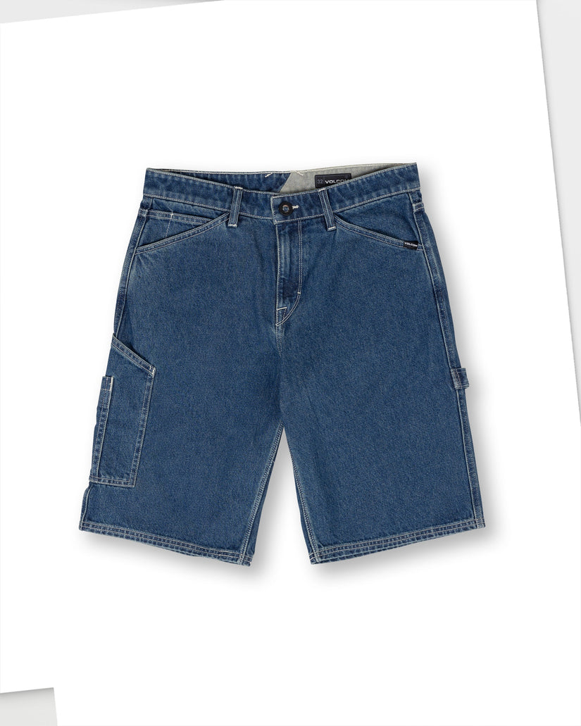 Pantalón corto vaquero Labored Denim Utility - INDIGO RIDGE WASH