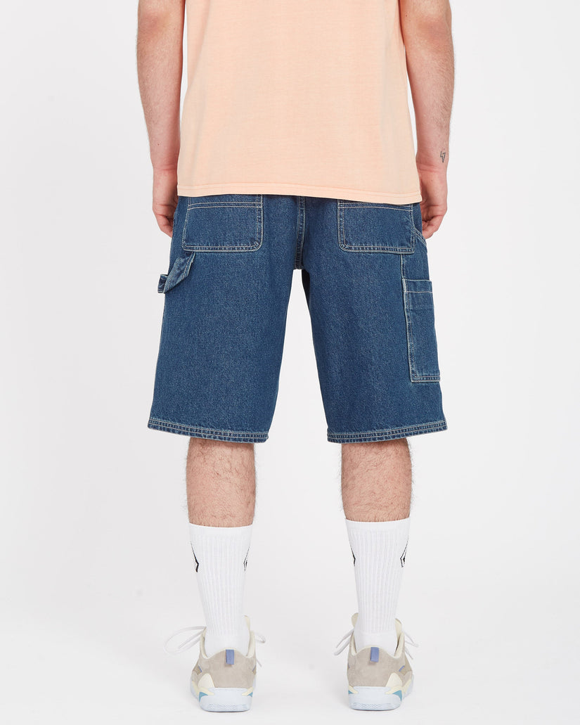 Pantalón corto vaquero Labored Denim Utility - INDIGO RIDGE WASH