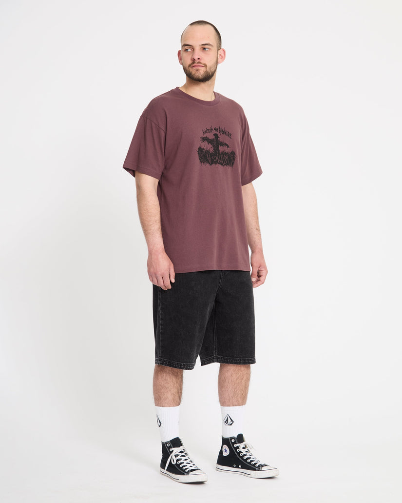 Pantalón corto vaquero con cintura elástica Freazy 22" - Blackity Black