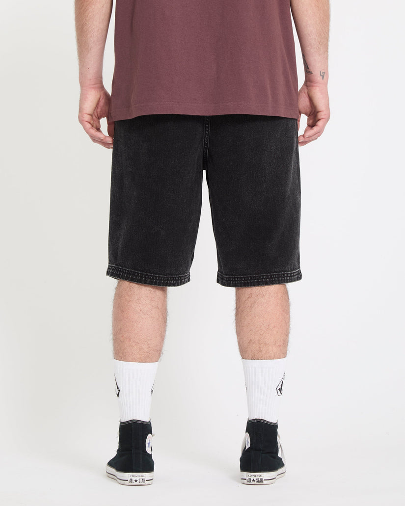 Pantalón corto vaquero con cintura elástica Freazy 22" - Blackity Black