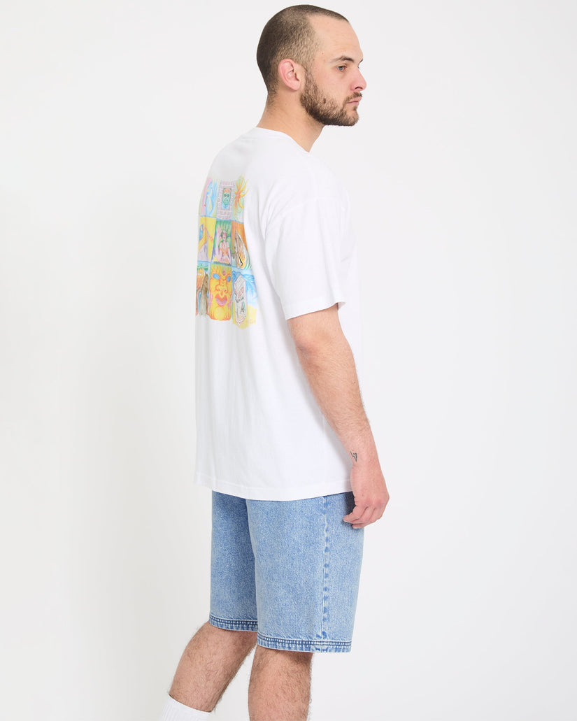 Pantalón corto vaquero con cintura elástica Freazy 22" - Pale Aqua