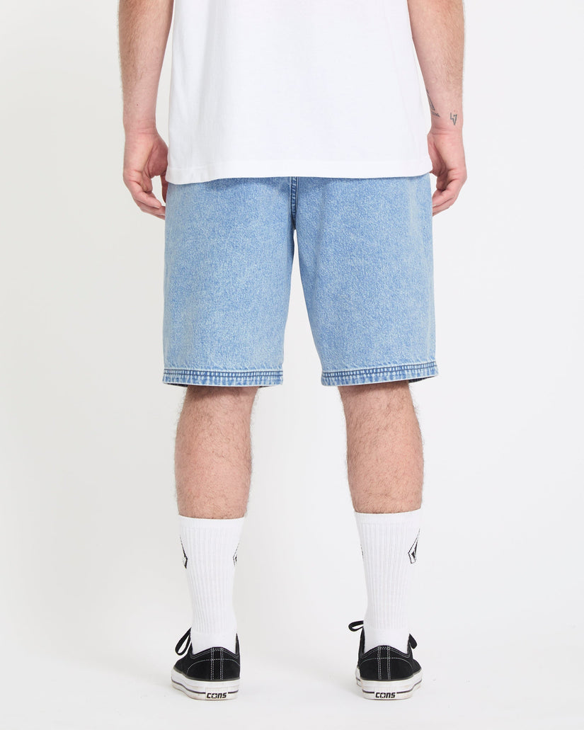 Pantalón corto vaquero con cintura elástica Freazy 22" - Pale Aqua