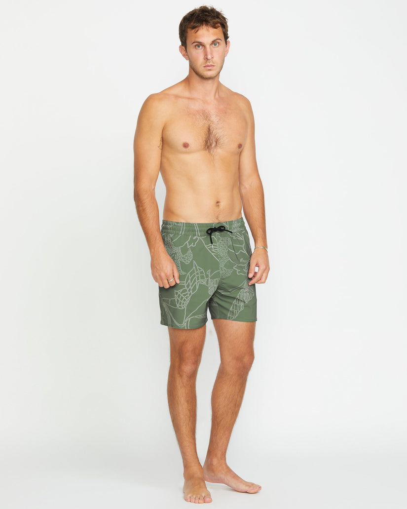Bañador Bob Lido Print Trunk 16" - LIGHT OLIVE