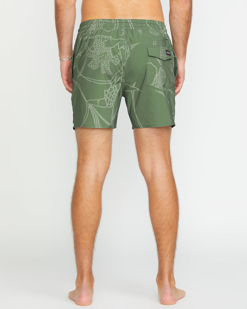 Bañador Bob Lido Print Trunk 16" - LIGHT OLIVE
