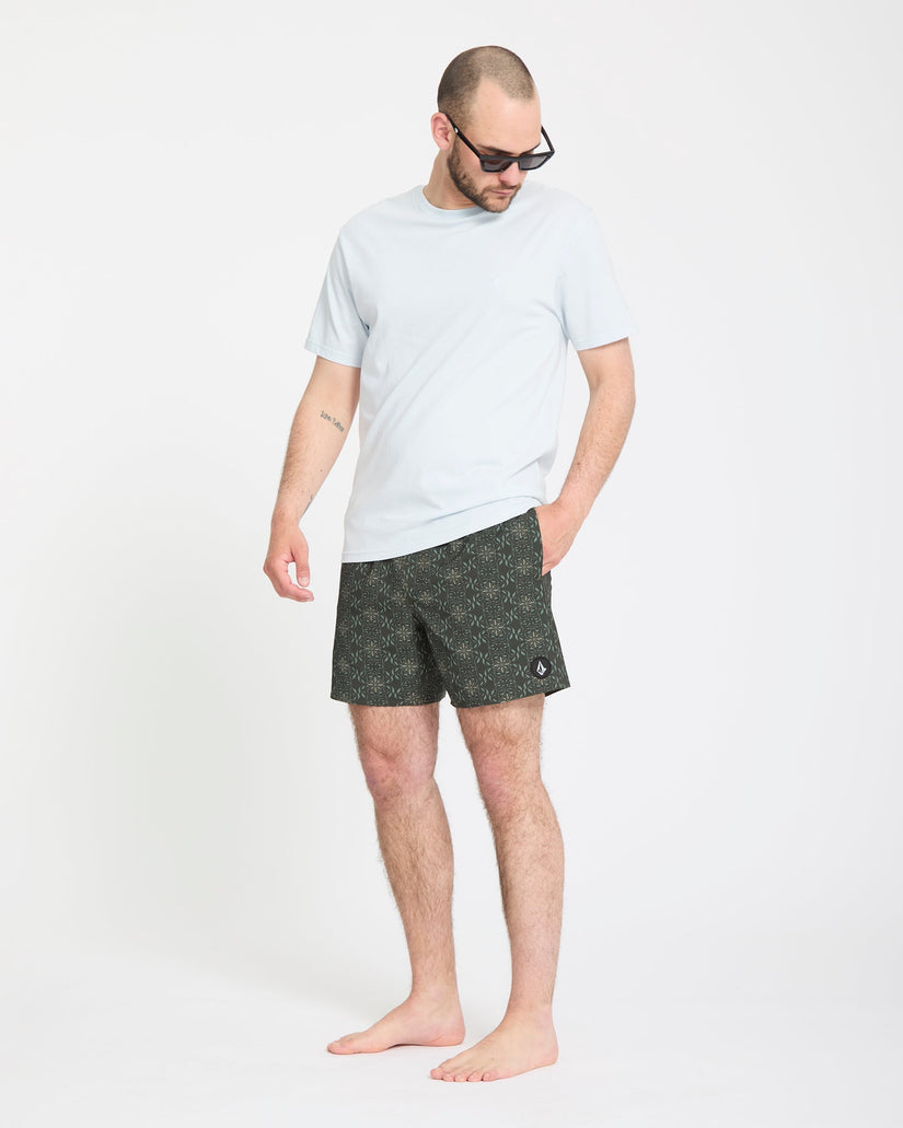 Bañador Lido Print Trunk 16" - Squadron Green