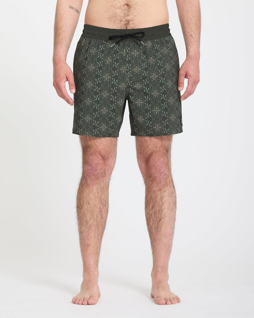 Bañador Lido Print Trunk 16" - Squadron Green