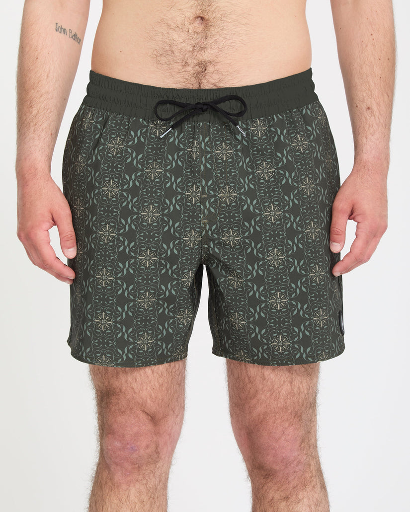 Bañador Lido Print Trunk 16" - Squadron Green