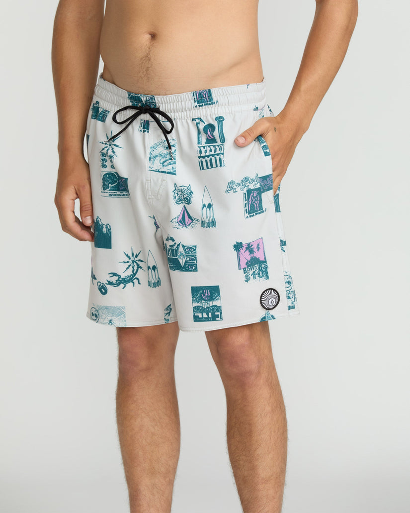 Boardshort Psyche Cotton Trunk 17" - Stone