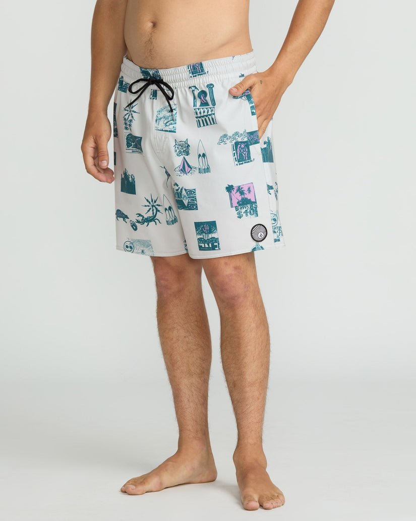 Boardshort Psyche Cotton Trunk 17" - Stone