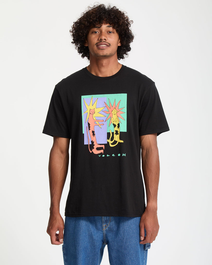Camiseta Longo Cats - Black