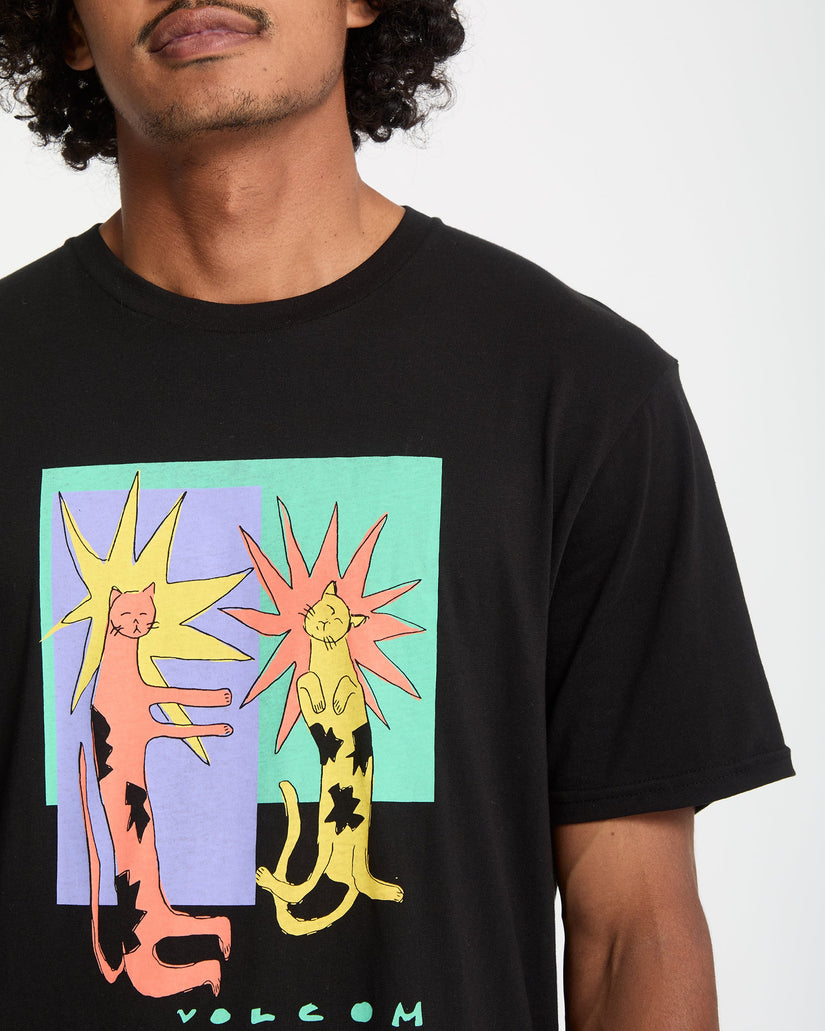 Camiseta Longo Cats - Black