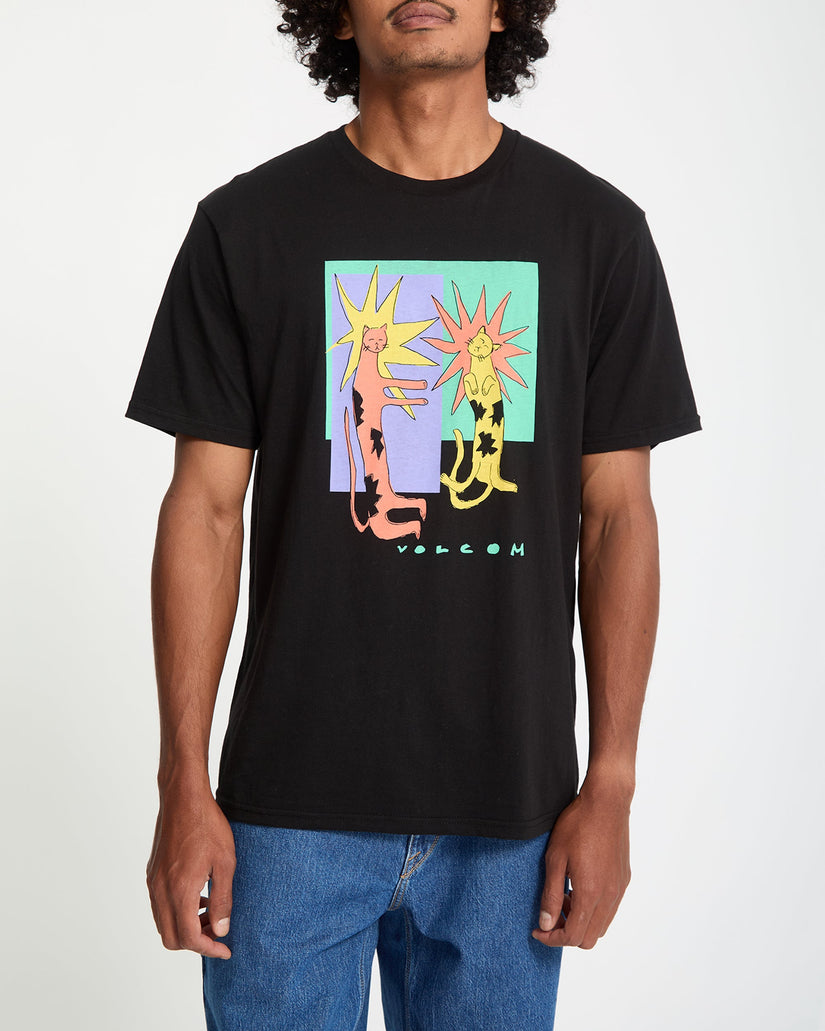 Camiseta Longo Cats - Black