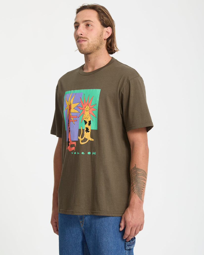 Camiseta Longo Cats - Sage Leaf