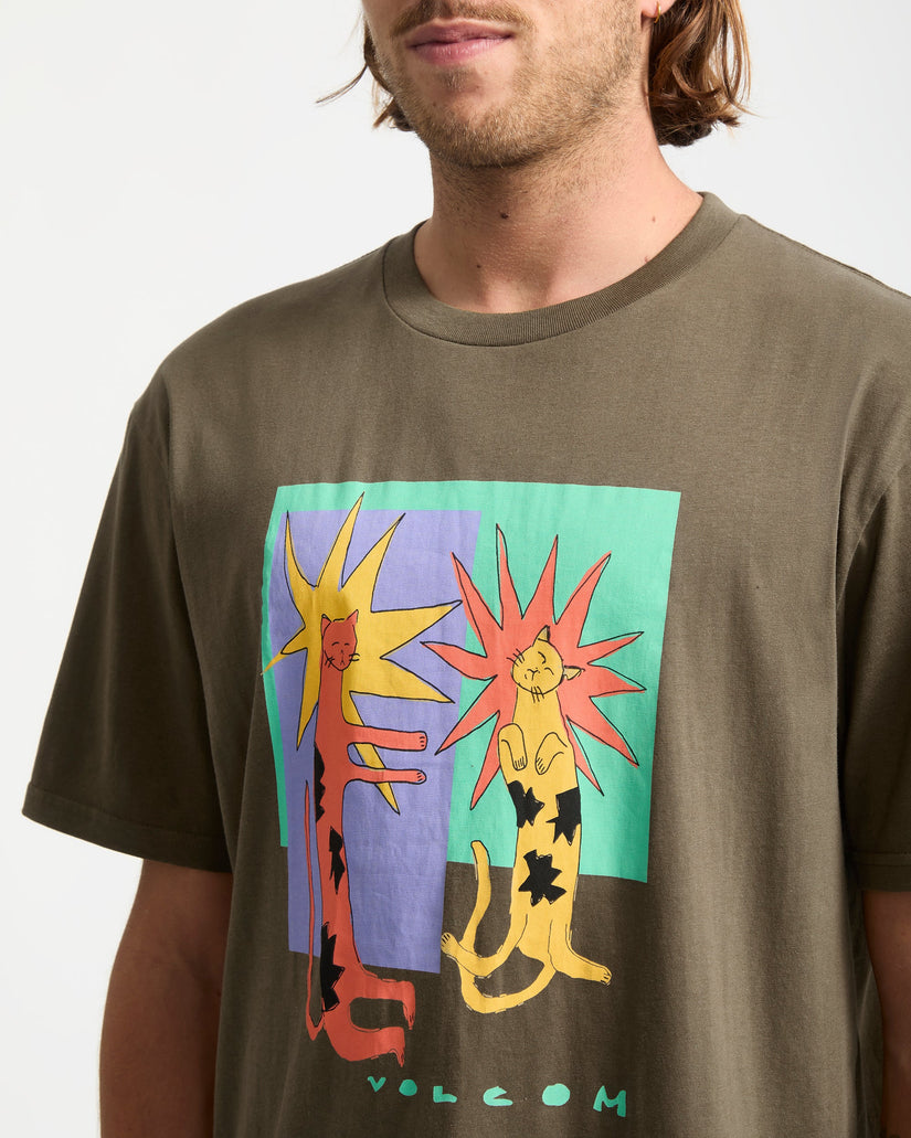 Camiseta Longo Cats - Sage Leaf