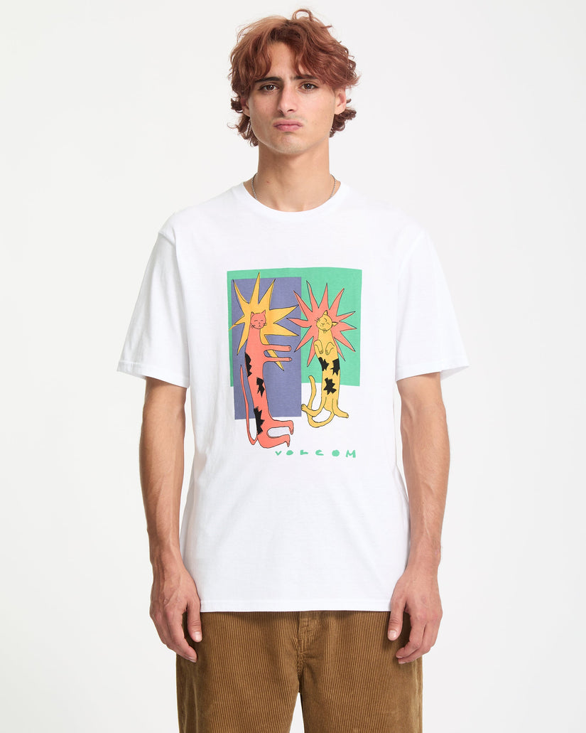 Camiseta Longo Cats - White