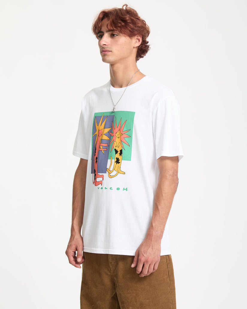 Camiseta Longo Cats - White